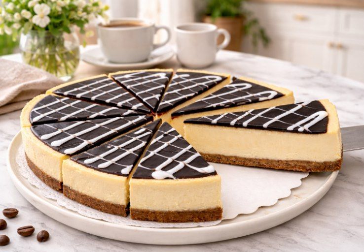 Chocolate lattice sliced