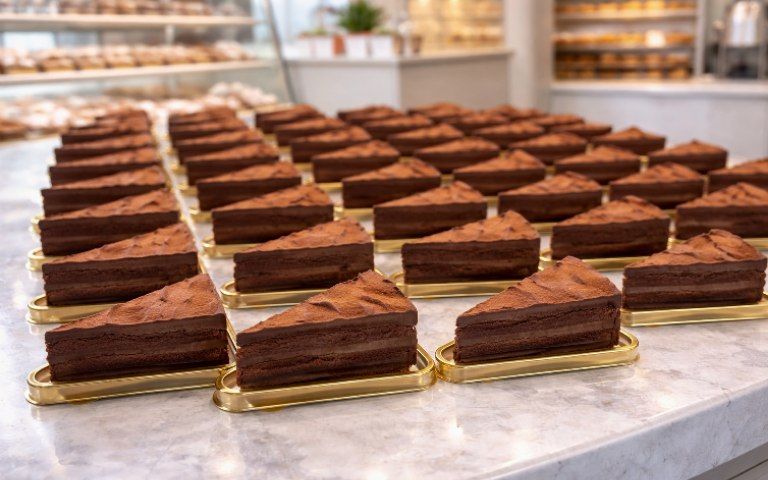 Belgian chocolate portions cafe