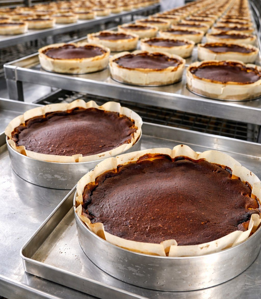 Cakes cooling on racks