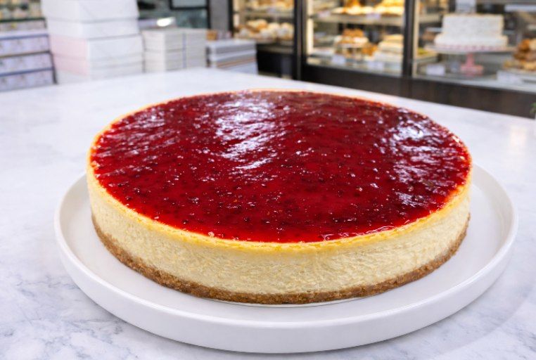 Raspberry cheesecake second angle